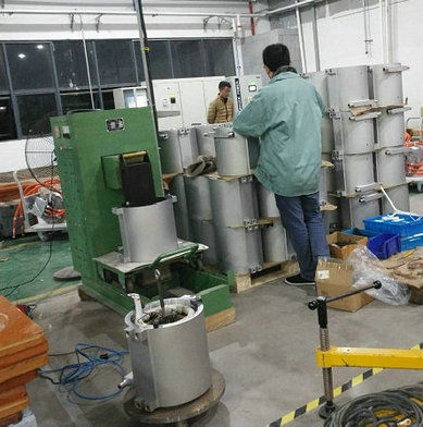 台州路桥电机铝壳加热器与电机铝桶热套机